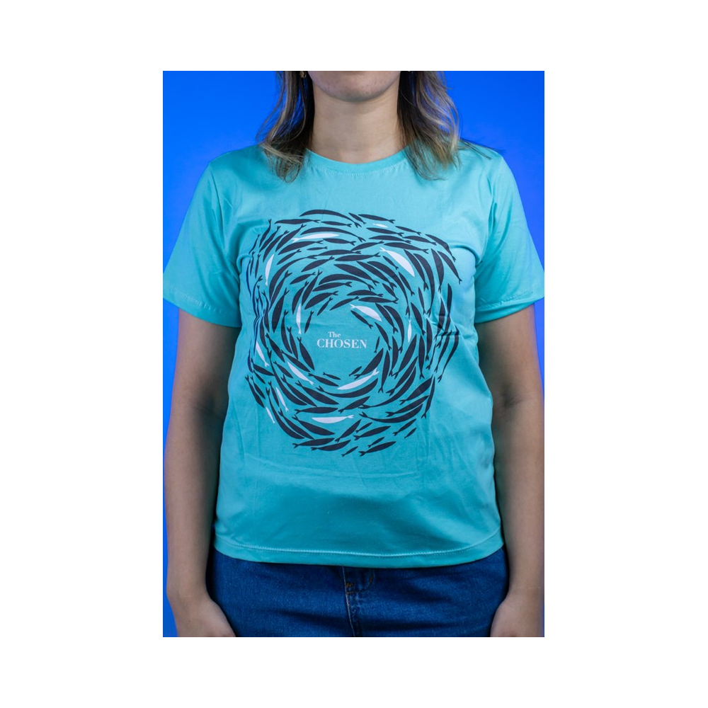 Camiseta Baby Look Contra a Corrente | Teal | The Chosen P