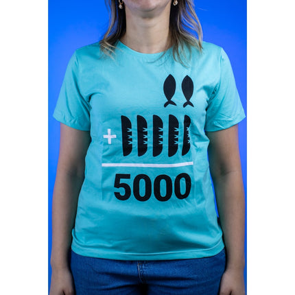 Camiseta Baby Look 2+5=5000 | Teal | The Chosen G