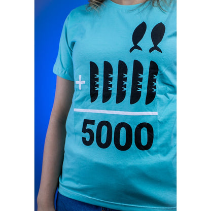 Camiseta Baby Look 2+5=5000 | Teal | The Chosen G