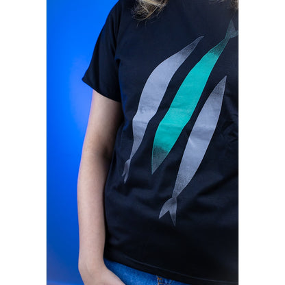 Camiseta Baby Look 3 Peixes | Preta | The Chosen G