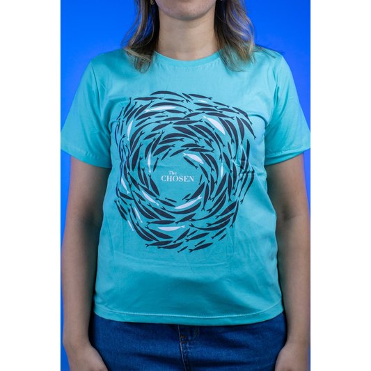 Camiseta Baby Look Contra a Corrente | Teal | The Chosen M