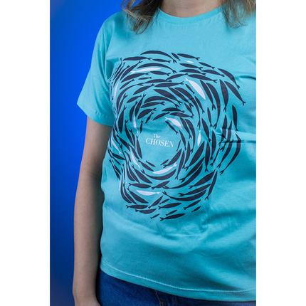 Camiseta Baby Look Contra a Corrente | Teal | The Chosen M