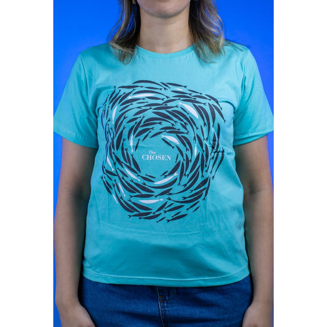 Camiseta Baby Look Contra a Corrente | Teal | The Chosen G