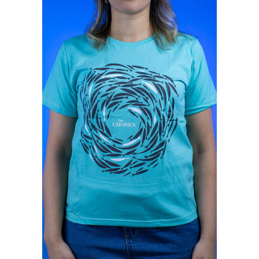 Camiseta Baby Look Contra a Corrente | Teal | The Chosen GG