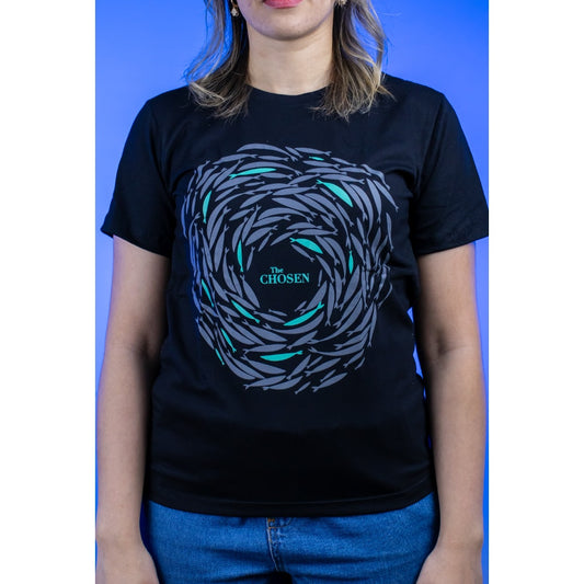 Camiseta Baby Look Contra a Corrente | Preta | The Chosen GG