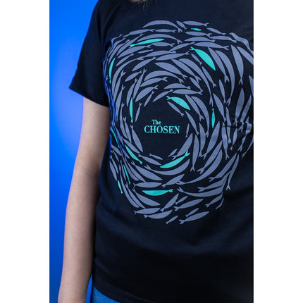 Camiseta Baby Look Contra a Corrente | Preta | The Chosen GG