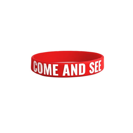 Pulseira de Silicone Come And See | Vermelha