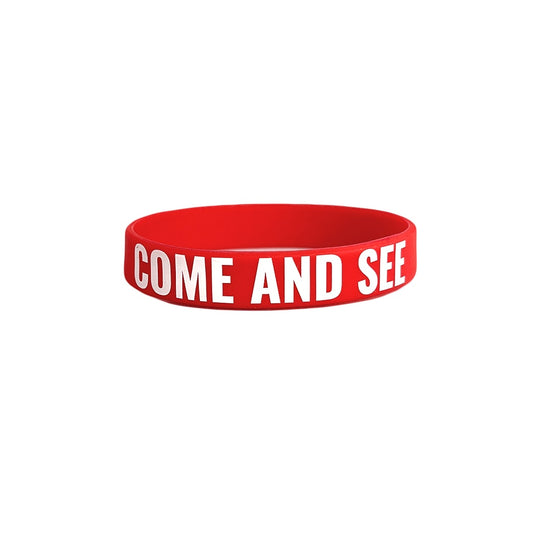 Pulseira de Silicone Come And See | Vermelha