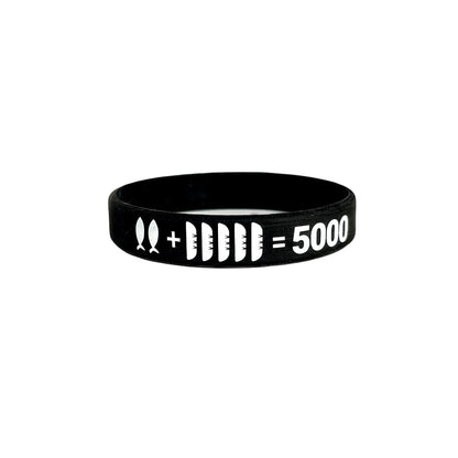 Pulseira de Silicone The Chosen 2+5=5000 | Preta
