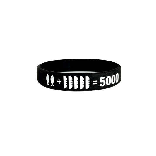 Pulseira de Silicone The Chosen 2+5=5000 | Preta