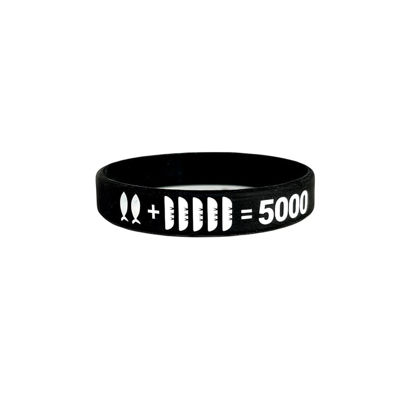 Pulseira de Silicone The Chosen 2+5=5000 | Preta