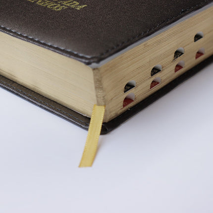 Bíblia Sagrada | ARC | Letra Jumbo | Capa Luxo Marrom | Harpa Avivada e Corinhos