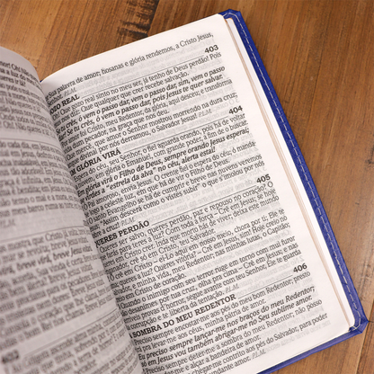 Bíblia Sagrada | ARC | Letra Hipergigante | Capa Luxo Azul | Harpa Avivada e Corinhos | Harpa Avivada e Corinhos
