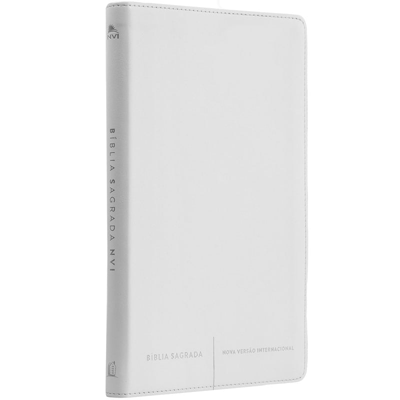 Bíblia Sagrada Slim | NVI | Letra Normal | Capa Luxo Branco
