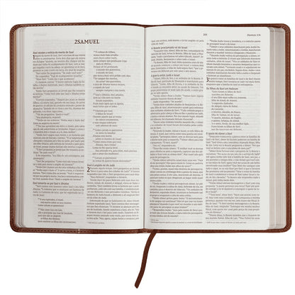 Bíblia Sagrada Slim | NVI | Letra Normal | Capa Luxo Marrom