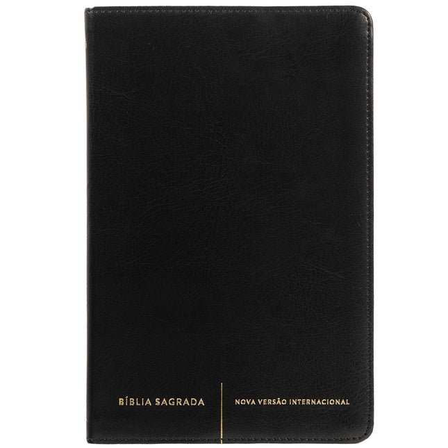Bíblia Sagrada Slim | NVI | Letra Normal | Capa Luxo Preto