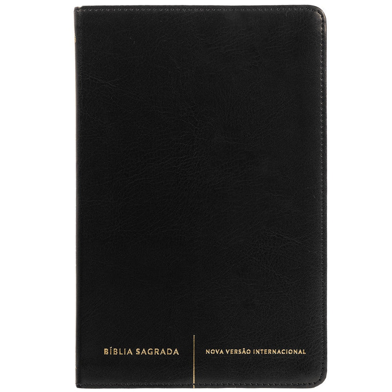 Bíblia Sagrada Slim | NVI | Letra Normal | Capa Luxo Preto
