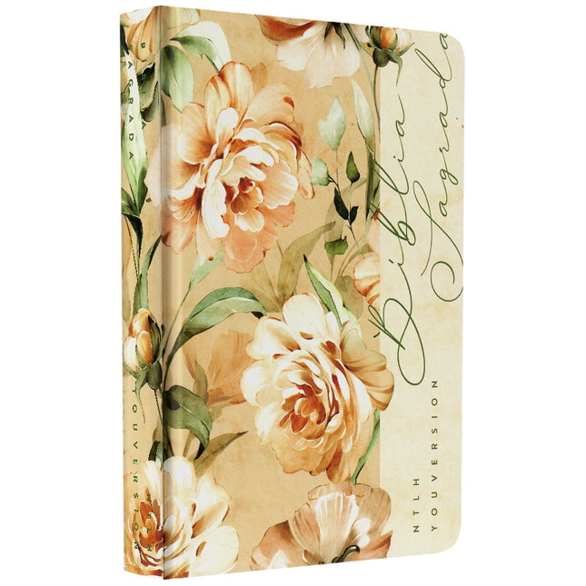 Bíblia Sagrada | NTLH | You Version | Letra Normal | Capa Dura Floral Rosé