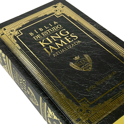 Bíblia King James Atualizada | KJA | Letra Hipergigante | Capa Preto Dourado