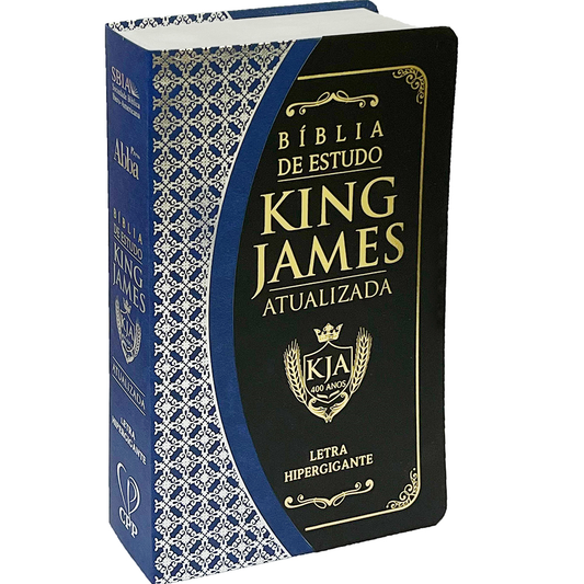 Bíblia King James Atualizada | KJA | Letra Hipergigante | Capa Azul e Preto