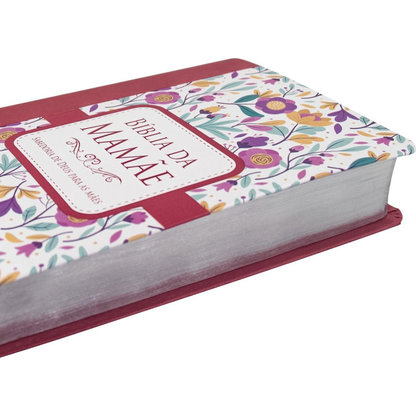 Bíblia da Mamãe | ARA | Letra Normal | Capa Luxo Flores Goiaba