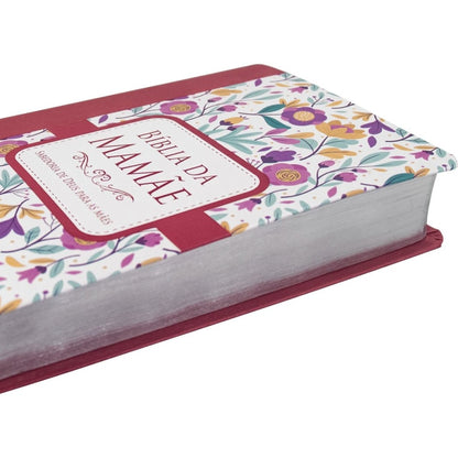 Bíblia da Mamãe | ARA | Letra Normal | Capa Luxo Flores Goiaba