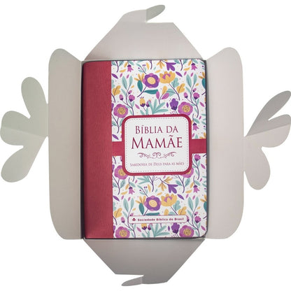 Bíblia da Mamãe | ARA | Letra Normal | Capa Luxo Flores Goiaba
