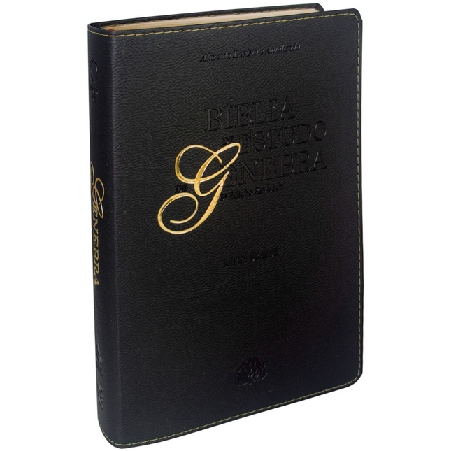 Bíblia de Estudo de Genebra | Letra Grande | ARA | Capa Luxo Preta