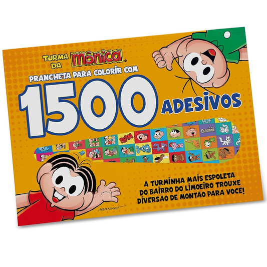 Turma da Mônica | Pranceta para Colorir com 1500 Adesivos