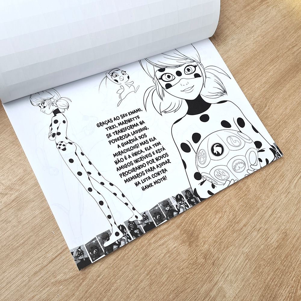 Ladybug | Prancheta para Colorir com 1500 Adesivos | Miraculous