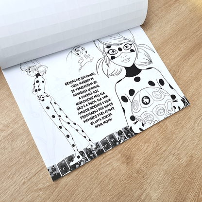 Ladybug | Prancheta para Colorir com 1500 Adesivos | Miraculous