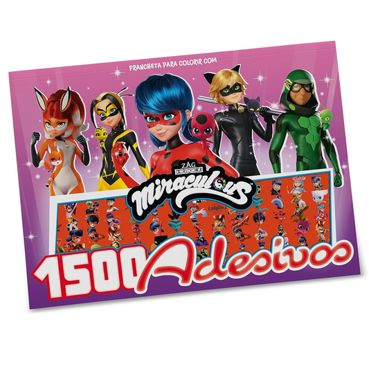 Ladybug | Prancheta para Colorir com 1500 Adesivos | Miraculous