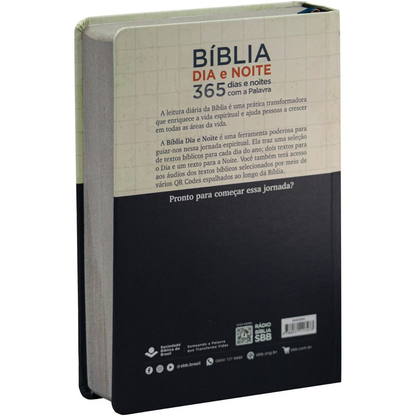 Bíblia 365 Dia e Noite | NAA | Letra Normal | Capa Dura Azul