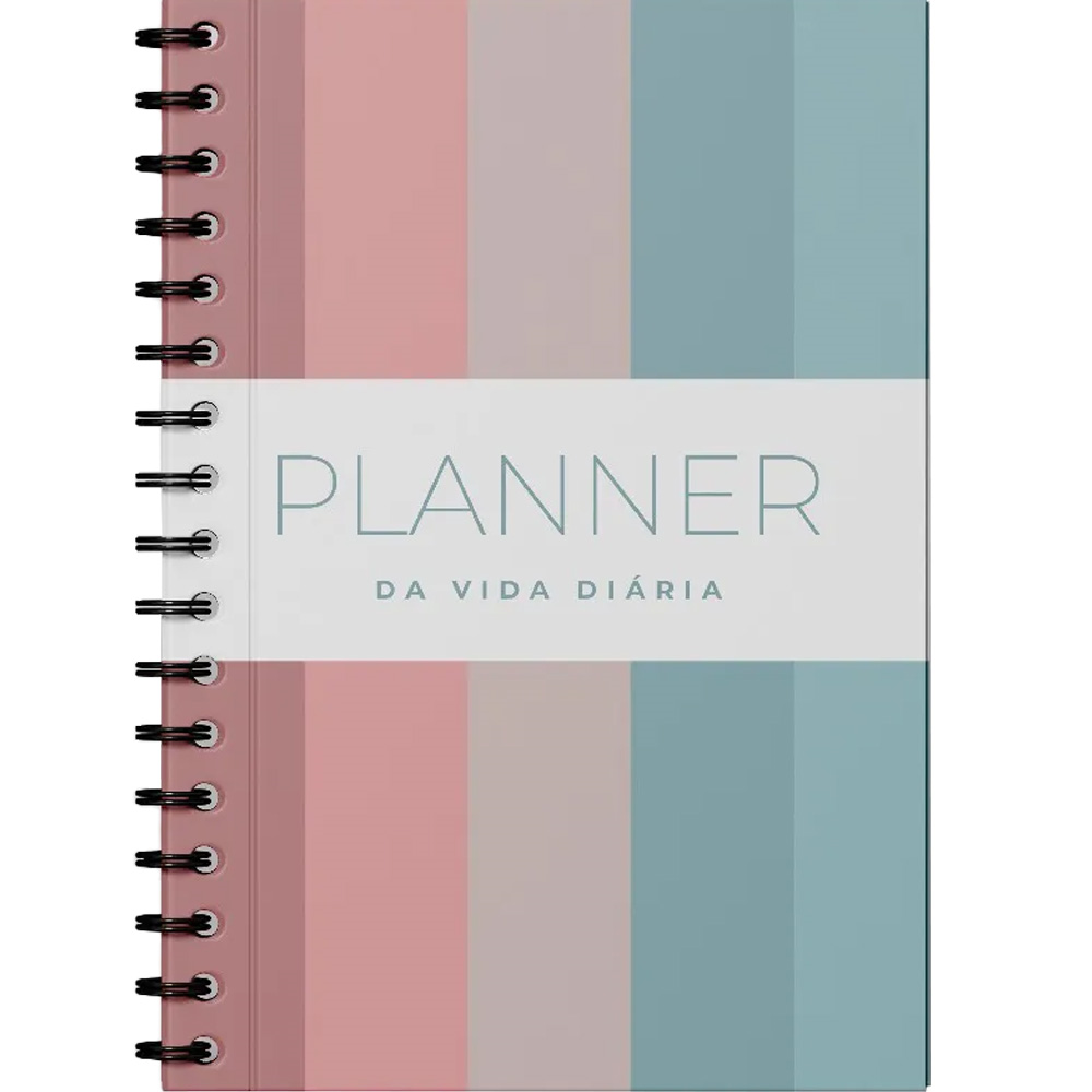 Planner da Vida Diária | Capa Dura Espiral Listrado