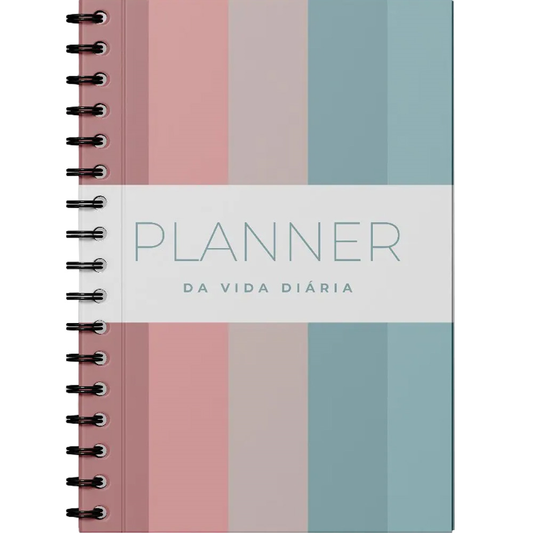 Planner da Vida Diária | Capa Dura Espiral Listrado