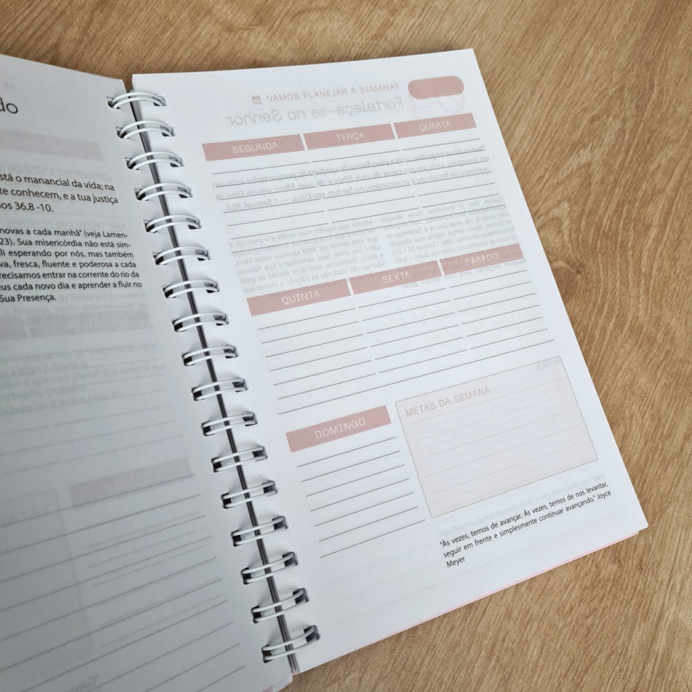Planner da Vida Diária | Capa Dura Espiral Cor Pastel