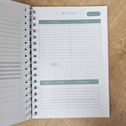 Planner da Vida Diária | Capa Dura Espiral Cor Pastel
