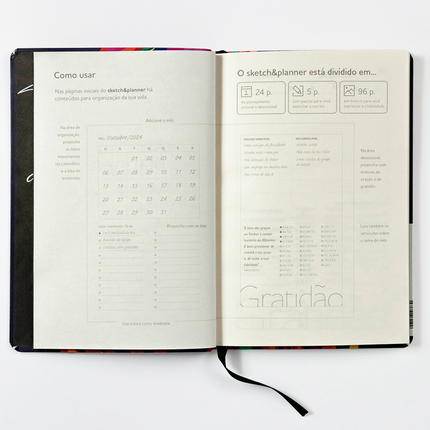 Sketch e Planner | Capa Brochura Coração Listrado