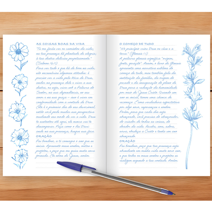 Sketch e Planner | Capa Brochura Coração Listrado