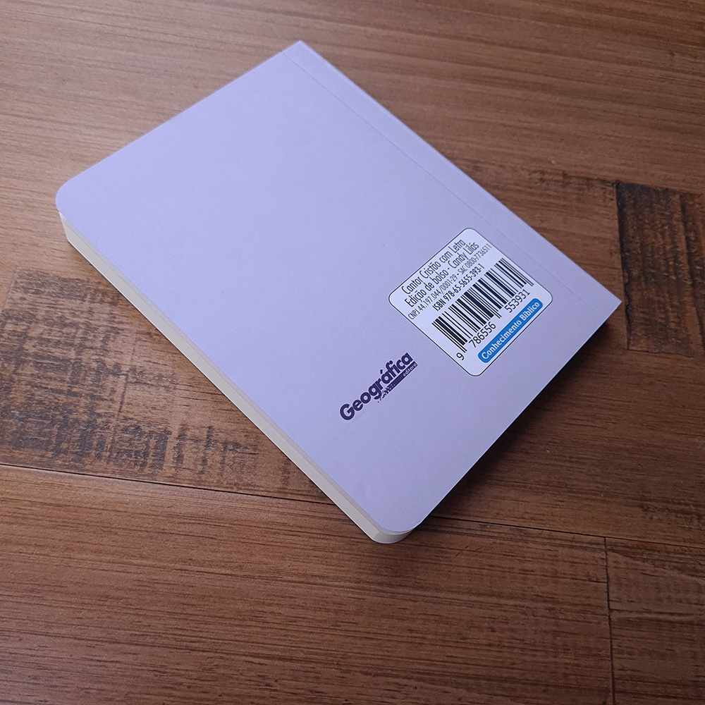 Cantor Cristão com Letra | Edição de Bolso | Capa Brochura Candy Lilás