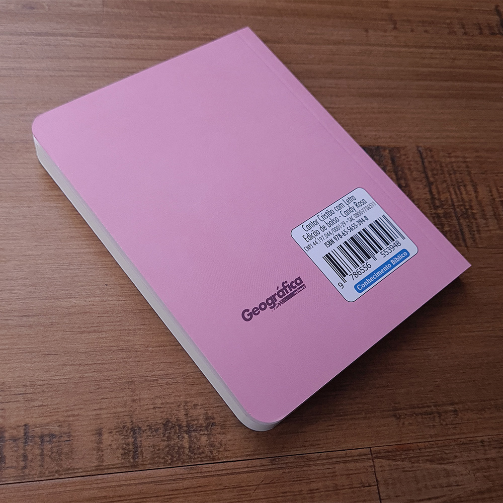 Cantor Cristão com Letra | Edição de Bolso | Capa Brochura Candy Rosa