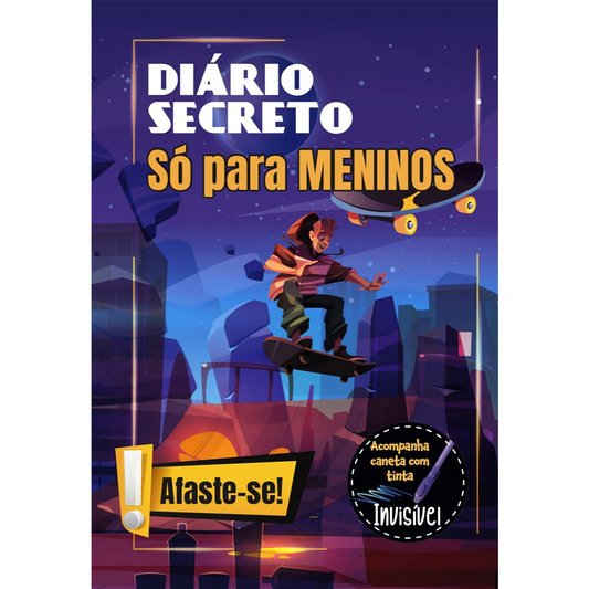Diário Secreto Só Para Meninos | Capa Skate