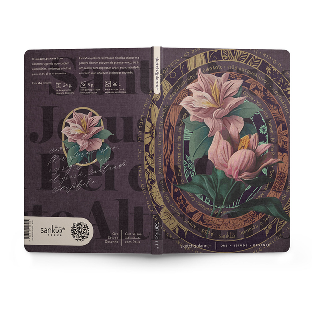 Sketch e Planner | Capa Brochura Nomes de Deus Floral