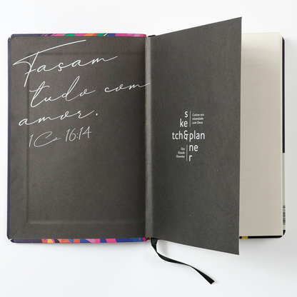 Sketch e Planner | Capa Brochura Nomes de Deus Floral