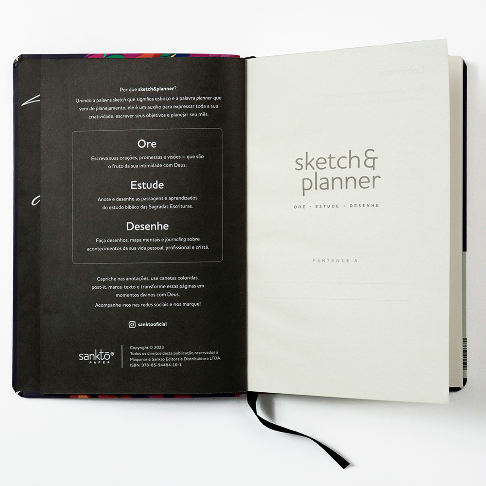 Sketch e Planner | Capa Brochura Nomes de Deus Floral