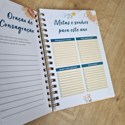 Planner Vida | Capa Dura Espiral Laranja