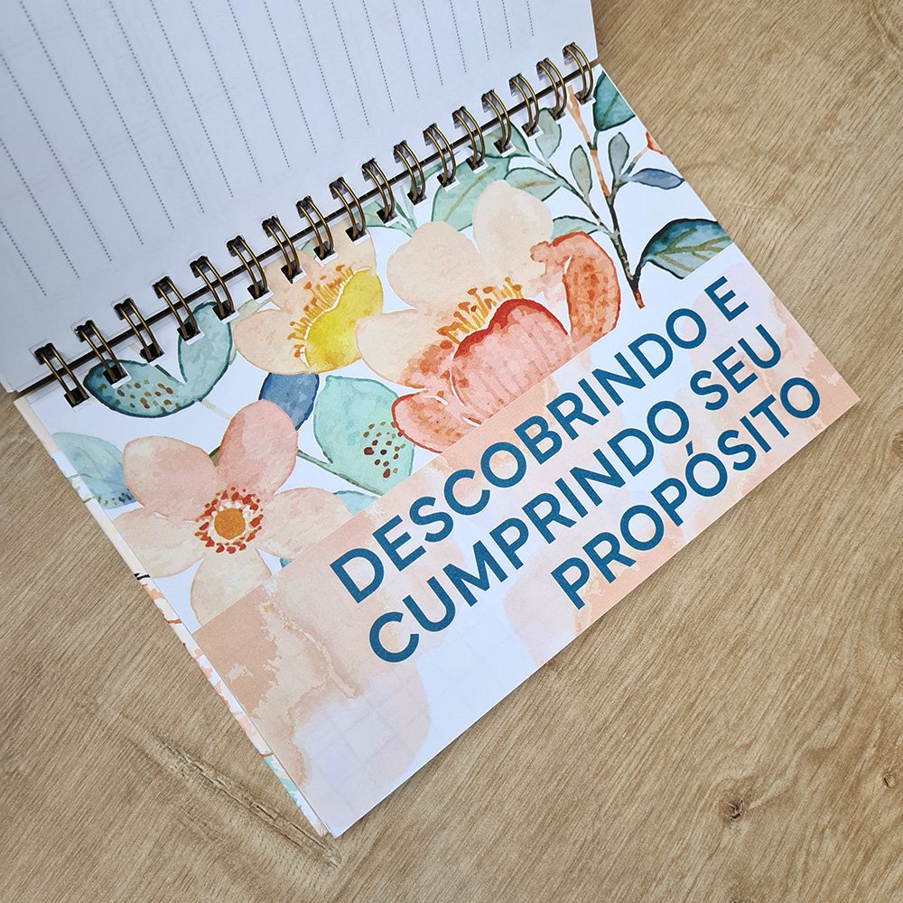 Planner Vida | Capa Dura Espiral Laranja
