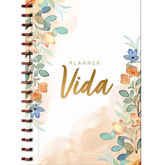 Planner Vida | Capa Dura Espiral Laranja