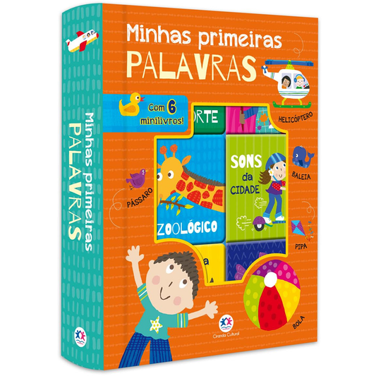 Box com 6 Mini Livros |  Minhas Primeiras Palavras