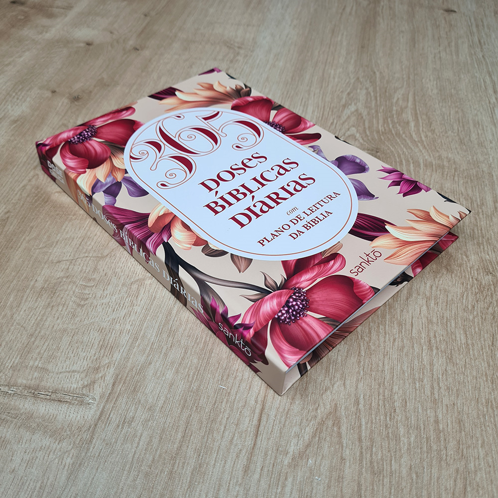 Devocional 365 Doses Bíblicas Diárias | Capa Dura Floral Rosé